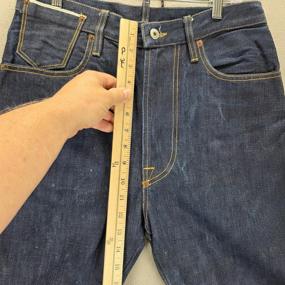 Maurizio Massimino Jeans Mens Blue Selvedge Made In Italy Raw Hem Fits 31x28